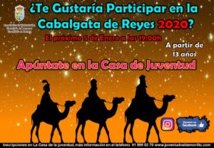 Valdemorillo busca pajes para  su Cabalgata de Reyes. Los voluntarios pueden inscribirse hasta el 3 de enero