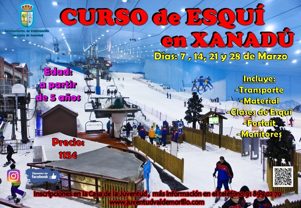 Nuevo curso de esquí en Xanadú  para los niños y jóvenes de Valdemorillo