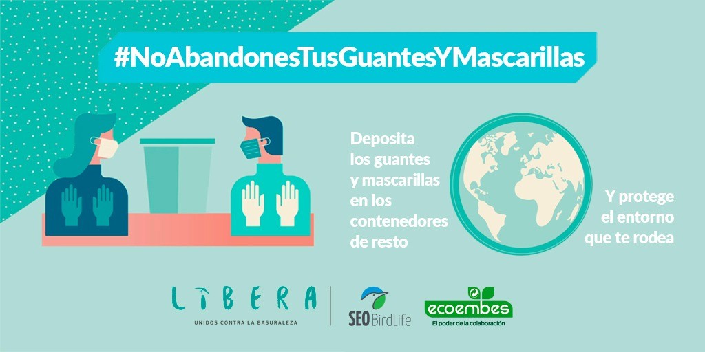 La Concejalía de Limpieza y Medio Ambiente anima a los vecinos de Valdemorillo a participar en la campaña #NoAbandonesTusGuantesYMascarillas