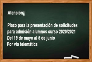La Concejalía de Educación y Cultura  abre el plazo para la presentación “por vía telemática”  de las solicitudes de escolarización en todos los ciclos para el curso 2020/2021