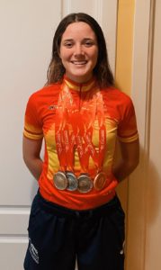 Un oro, dos platas y un bronce,  impresionante exhibición de la valdemorillense Adriana San Román en el  Campeonato de España de Ciclismo en Pista