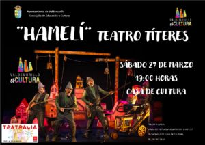 ‘Hamelí’ llega este sábado 27 a la Giralt Laporta  para atraer una historia de siempre con la mirada de hoy  y poner en escena el pase que acerca  Teatralia a Valdemorillo en su 25 aniversario