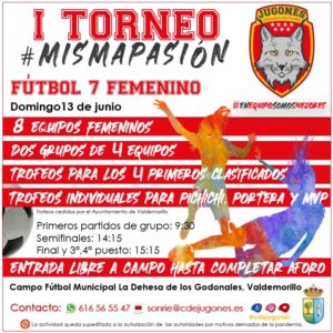 Primera gran cita del fútbol 7 femenino en Valdemorillo, este 13 de junio, con el I Torneo #MISMAPASIÓN