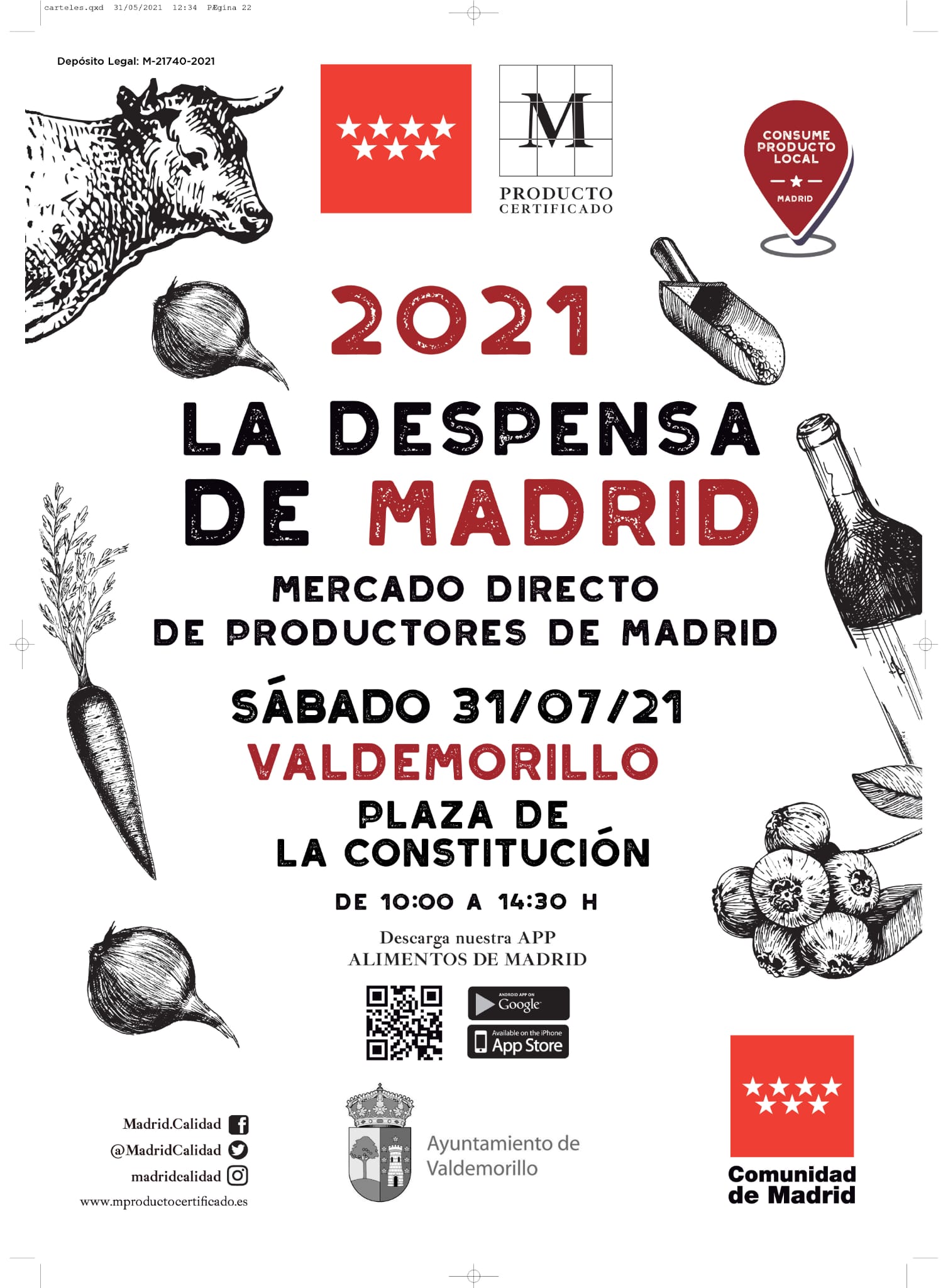 Este 31 de julio, Valdemorillo pone en bandeja su apuesta por los productos de proximidad reuniendo en pleno centro urbano todo el sabor y calidad de ‘La Despensa de Madrid’