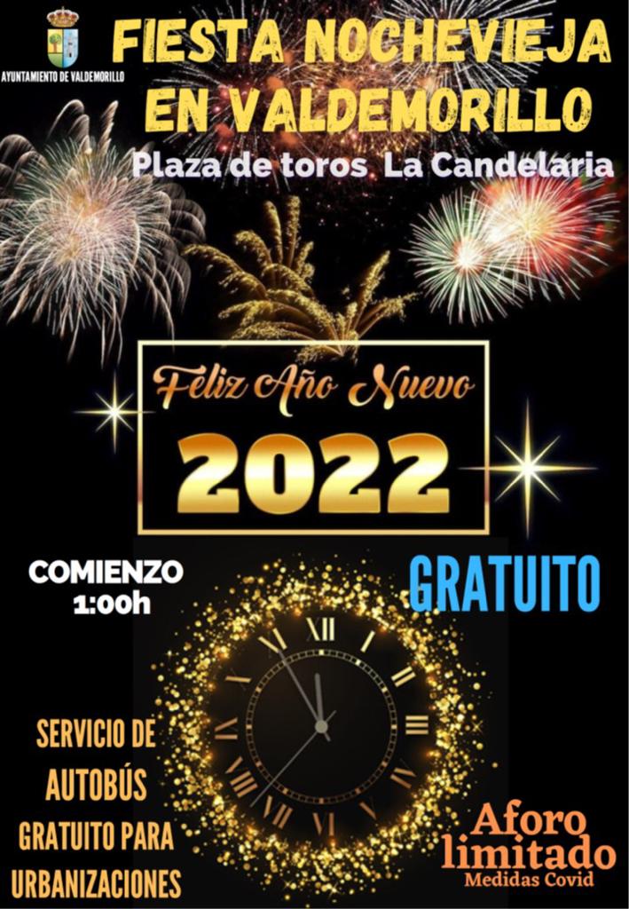 Valdemorillo dará la bienvenida a 2022  con la gran Fiesta amenizada por el Dj Miami en la Plaza de Toros de La Candelaria