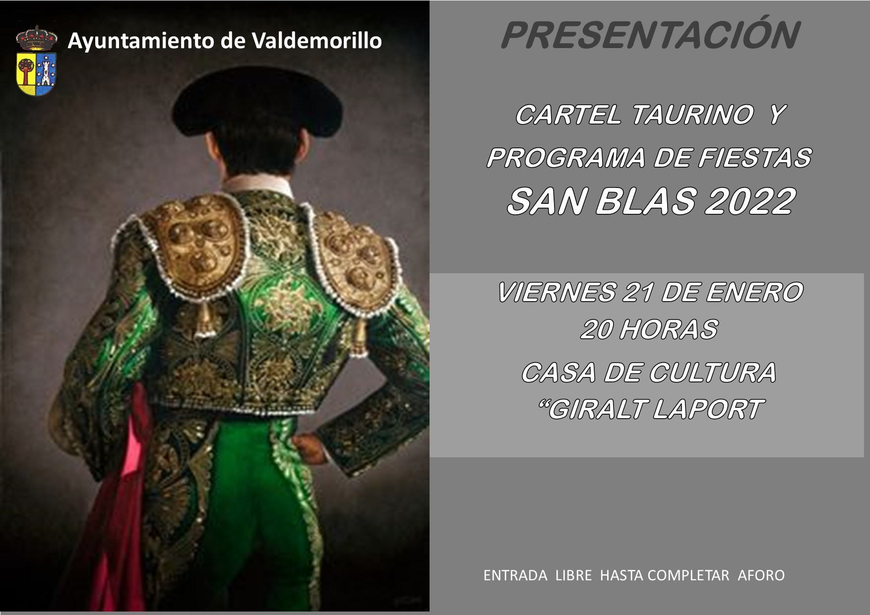 La presentación en Valdemorillo de la Feria Taurina de San Blas y el inicio del ciclo de conferencias, este viernes