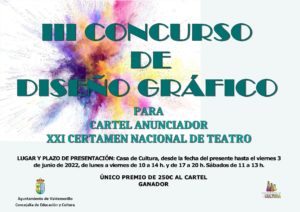 Convocada la tercera edición del concurso para elegir el cartel del  XXI Certamen Nacional de Teatro Aficionado