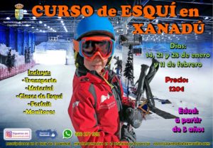 Abiertas las inscripciones para el curso de esquí en Xanadú subvencionado por el Ayuntamiento para facilitar la participación