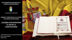 El 6 de diciembre, acto abierto en defensa de la Constitución Española