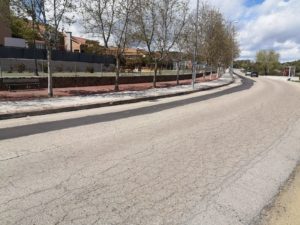 Comienzan las obras de asfaltado de la calle Carretera de Colmenarejo