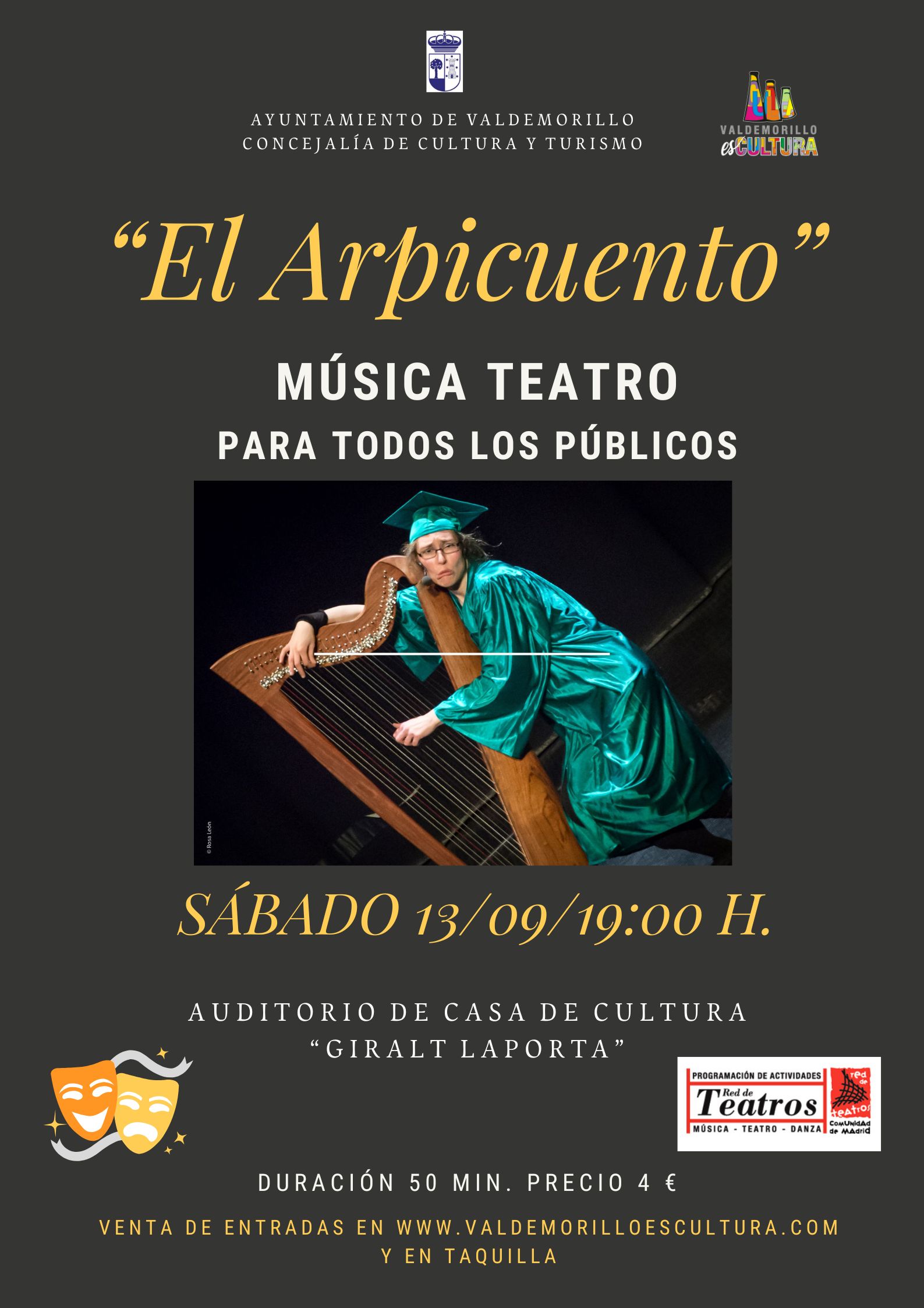 En este momento estás viendo Teatro familiar este sábado en el Auditorio con ‘El Arpicuento’