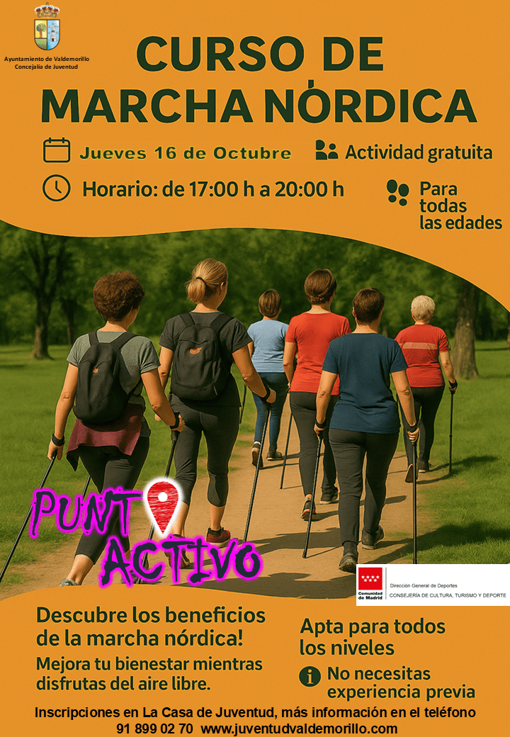 Lee más sobre el artículo El 16 de octubre arranca la temporada de cursos gratuitos de Marcha Nórdica dentro del programa de Puntos Activos