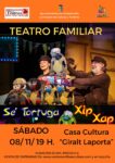 Lee más sobre el artículo Teatro familiar este sábado con ‘Sé tortuga’, la divertida fábula que protagonizan los títeres de XipXap