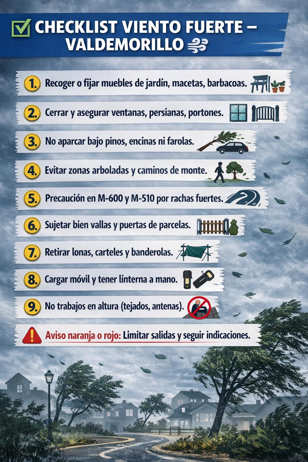 En este momento estás viendo Alerta naranja por fuertes vientos