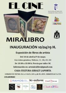 Lee más sobre el artículo La exposición internacional de libros de artista MIRALIBRO proyecta su 6ª edición en una reflexión sobre el cine