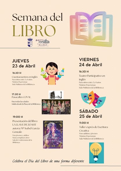 En este momento estás viendo Actividades para todos en la Semana del Libro de Valdemorillo