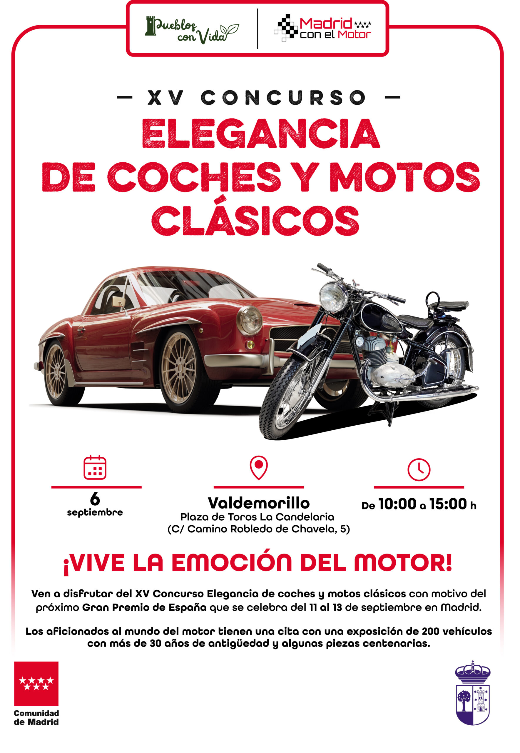 En este momento estás viendo XV Concentración Clásicos Sierra Oeste de Madrid,  el 6 de septiembre en la Plaza de Toros de La Candelaria
