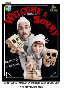 Lee más sobre el artículo Comedia para hacer reír a toda la familia en la programación de las fiestas de septiembre con ’Wellcome & Sorry’