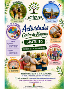 Lee más sobre el artículo El 15 de septiembre se abren inscripciones para las actividades para mayores