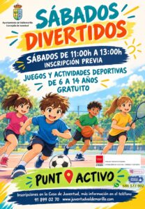 Lee más sobre el artículo Vuelven los ‘Sábados Divertidos’ de Valdemorillo, ocio y deporte para menores de entre 6 y 14 años