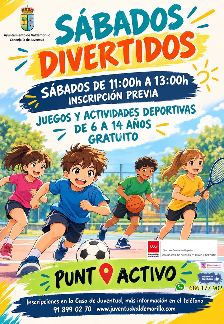 En este momento estás viendo Vuelven los ‘Sábados Divertidos’ de Valdemorillo, ocio y deporte para menores de entre 6 y 14 años