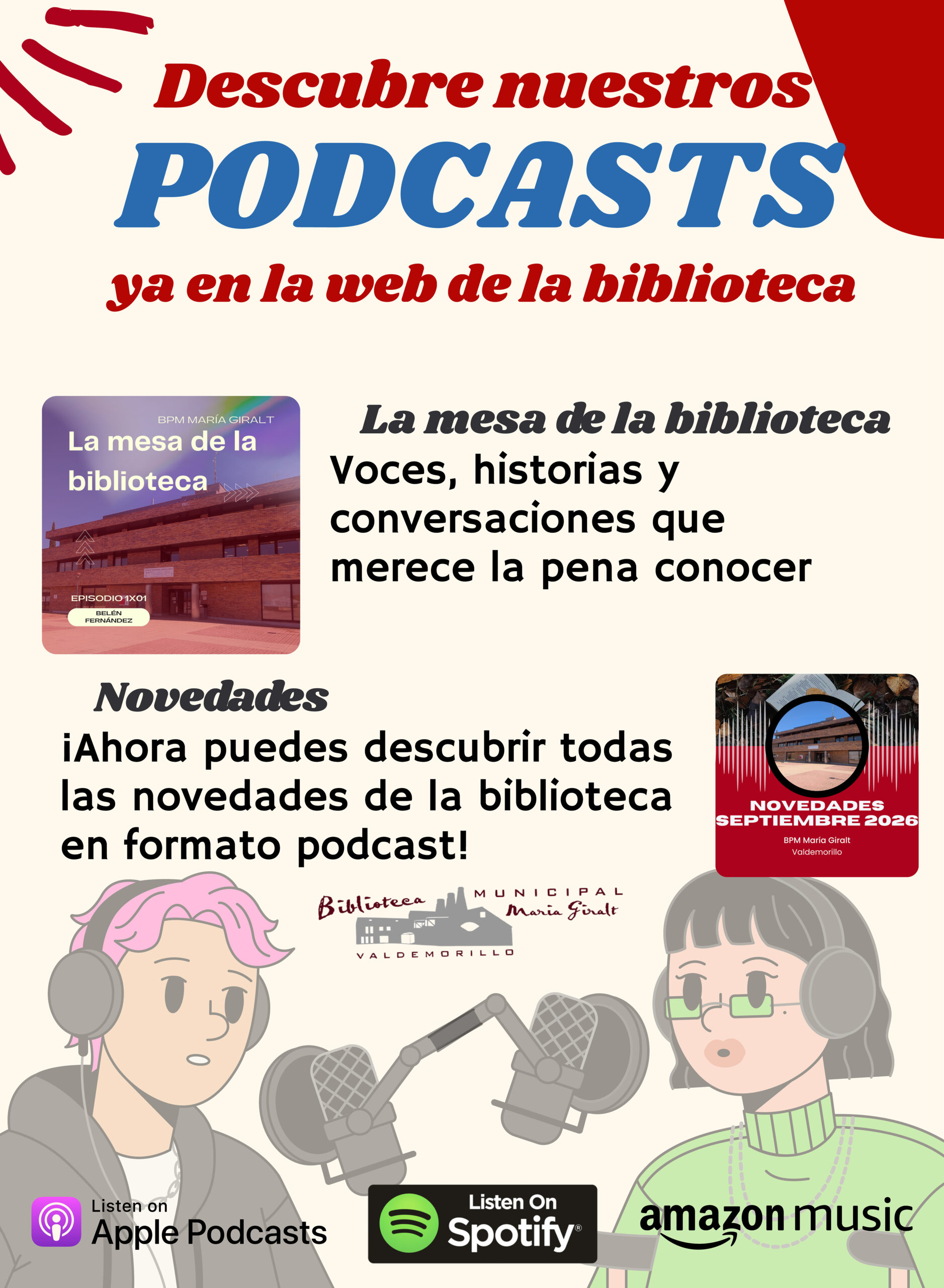 En este momento estás viendo La Biblioteca Municipal María Giralt estrena su nuevo podcast