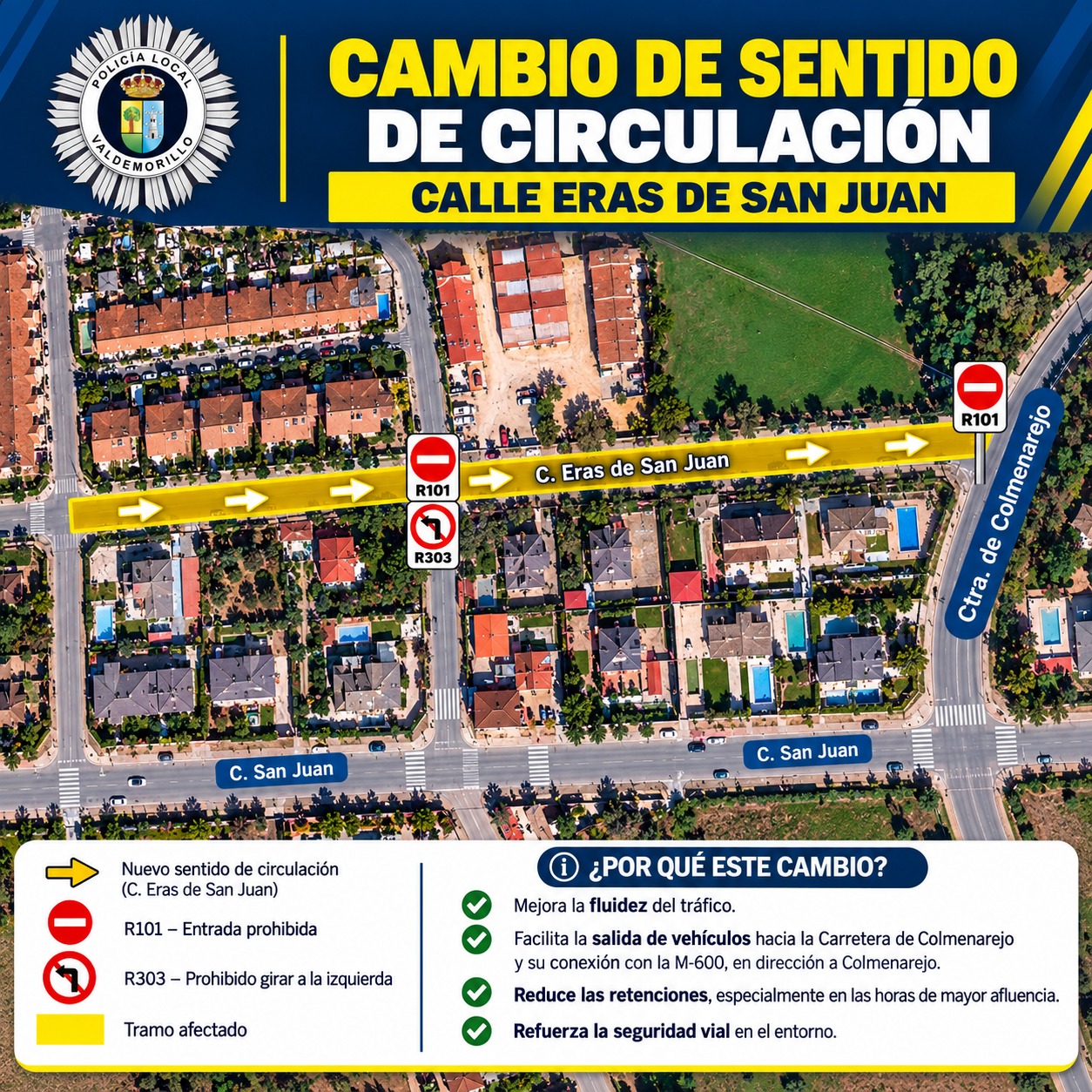 En este momento estás viendo Cambio de sentido de circulación en la calle Eras de San Juan